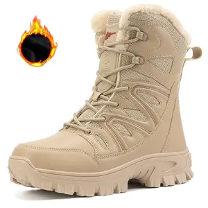 Men's Winter Outdoor Warm Boots,Comfortable Tactical Military Boots,Design Non-Slip Warm Snow Boots,Fashionable Waterproof Combat Army Shoes for Daily Wear,boy