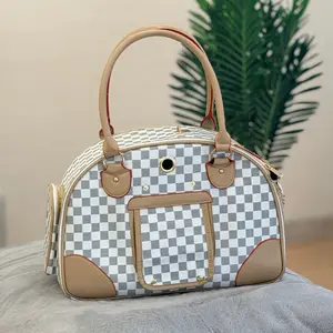 Stylish Cat Carrier Handbag, Luxury Pet Tote for Small Cats, Breathable Mesh Travel Bag for Vet Visits, Shopping & Weekend Trips