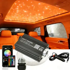 Starlight Headliner Kit 1000 count 0.03in*6.5ft*2m 16W RGBW /Voice APP/Remote Control Activated  Lights for  Fiber Optic  Light for  Roof Theater  Bed Room Ceiling