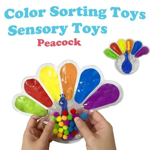 Color Sorting Sensory Toys, Fine Motor Skills Toys for Toddlers, Montessori Toys Preschool Learning Activitie, Sensory Activity Toy for Kids 3+ and Adults