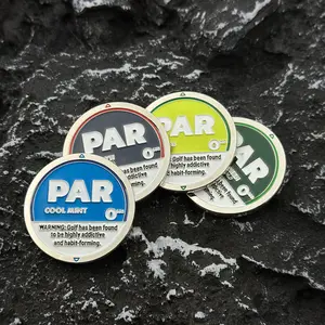 Zyn-Inspired PAR Golf Ball Markers 31.75 mm Metal Markers for Golfers Wintergreen Smooth Citrus Cool Mint Golf Gifts for Him or Her Tournament Team Swag