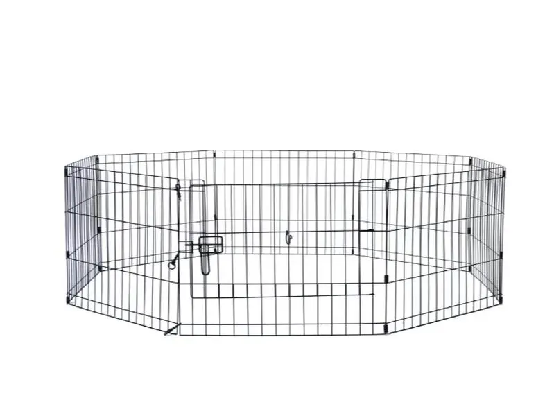 Max & Marlow Portable Dog Playpen, 8-Panel Metal Dog Fence, Indoor & Outdoor Use, Customizable, 18" Height