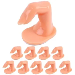 10pcs Nail Technician Practice Fake Fingers, Reusable Silicone Finger Models, Essential Manicure Tool for Beginners, Nail Polish Practice Kit