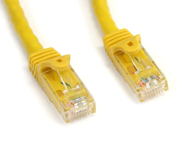 StarTech 50 FT Yellow Snagless CAT6 Ethernet Cable - 24 Gauge Insulated Copper Wire, UL Listed, Power Over Ethernet for Computers & Office Network Components
