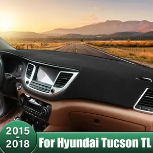 Car Dashboard Cover Anti-Glare Mat, Instrument Panel Pad for Hyundai Tucson 2015-2018, Interior Non-Slip Cushion, Car Accessories, Durable
