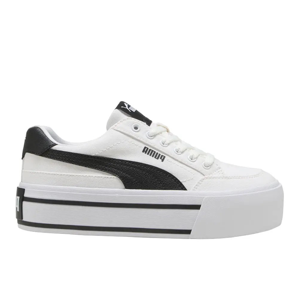 PUMA Womens Court Classic Vulc Platform Sneakers Shoes Casual - White PUMA Womens Court Classic Vulc Platform Sneakers Shoes Casual - White