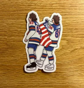 Jack and Quinn Hughes Sticker | Team USA | Water Resistant