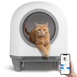 Warcat Smart Low-Noise Auto-Cleaning Litter Box 90L Self Cleaning Cat Litter Box APP-Controlled via 2.4G WiFi with Smart Sensors, Safety Protection, Easy Maintenance, Easy Setup & Clean February Faves
