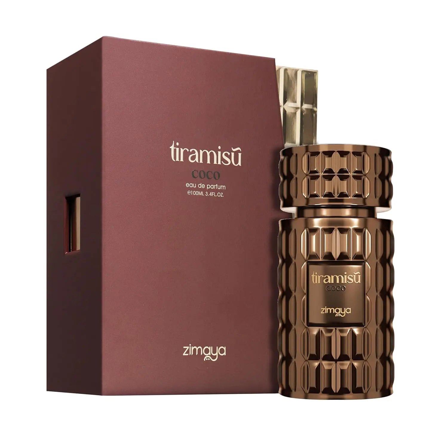 Afnan Zimaya Tiramisu Coco Eau de Parfum Spray - 3.4 oz Rich, Coconut Scented Unisex Fragrance with Vanilla Base for Men/Women