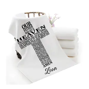 Personalized Towels with Custom Name and Bible verse | Monogram Towels with Scripture Verse