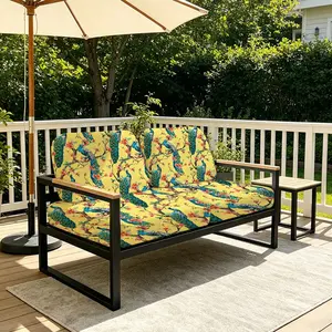 2/4/6/8pcs Elastic Sofa Cover Peacock Blossom Pattern Watercolor Style Reusable Cushion Covers Living Room Bedroom Garden Decor Sofa Covers Indoor Outdoor Furniture Protector for Home Decoration
