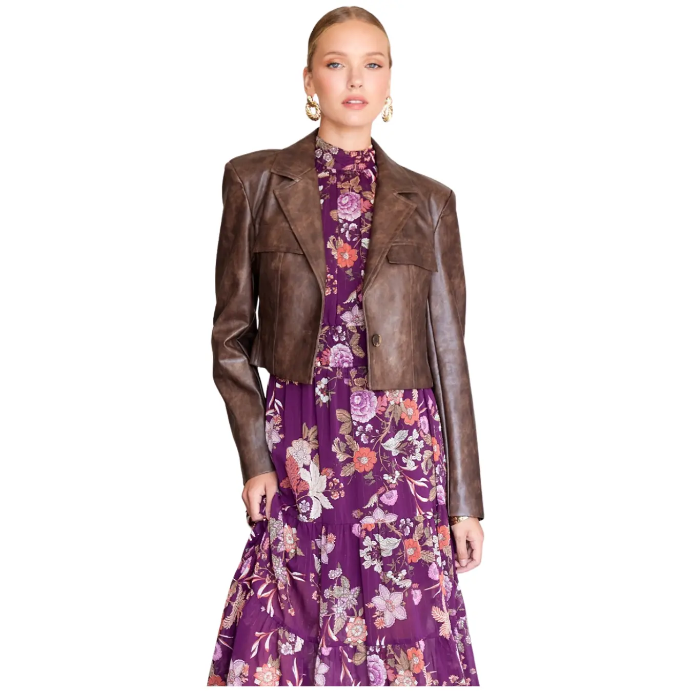 Wildwood Cropped Vegan Leather Jacket