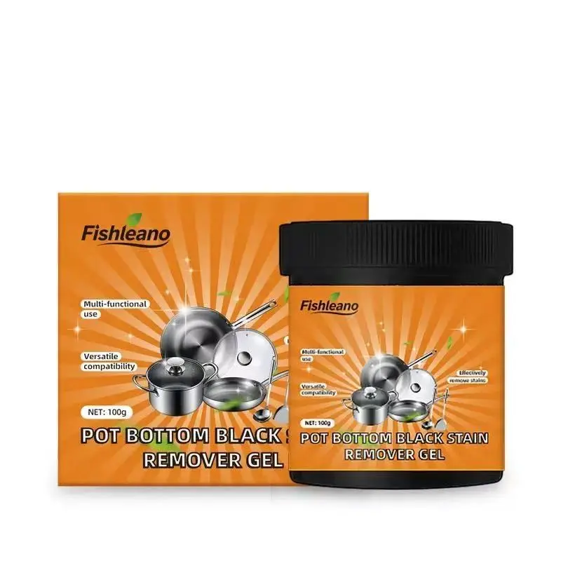Fishleano Stainless Steel Pot Bottom Cleaner Gel, Powerful Stain Remover, Non-Toxic Formula, Effective Cleaning Solution