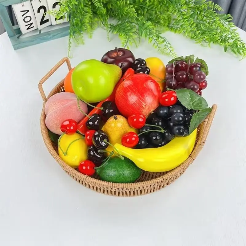 Set of 20 High-Quality Artificial Fruits, Enhance Decor for Living Room, Dining Room, Bedroom, Office, Hotel, School, Christmas, Parties