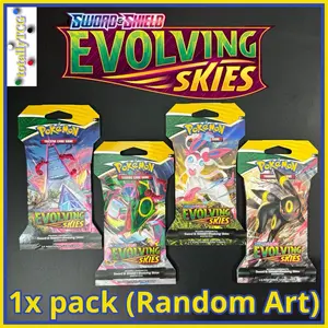 Pokemon 2021 ONE Evolving Skies Sleeved Booster Pack (Random Art) - SEALED and NEW