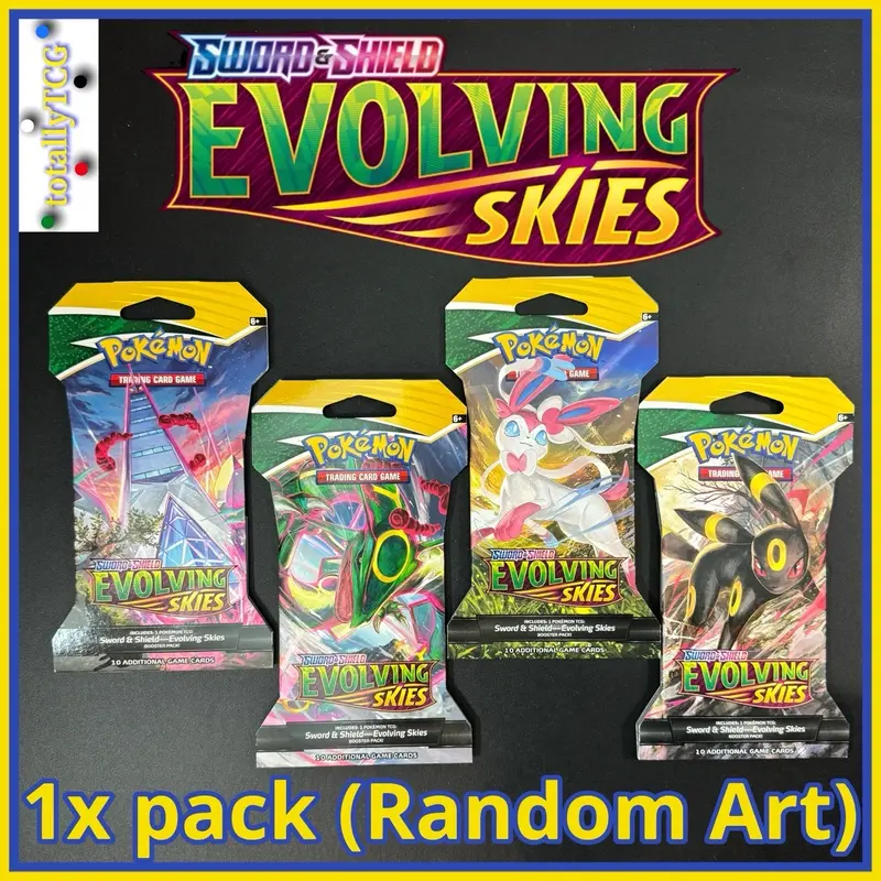 Pokemon 2021 ONE Evolving Skies Sleeved Booster Pack (Random Art) - SEALED and NEW