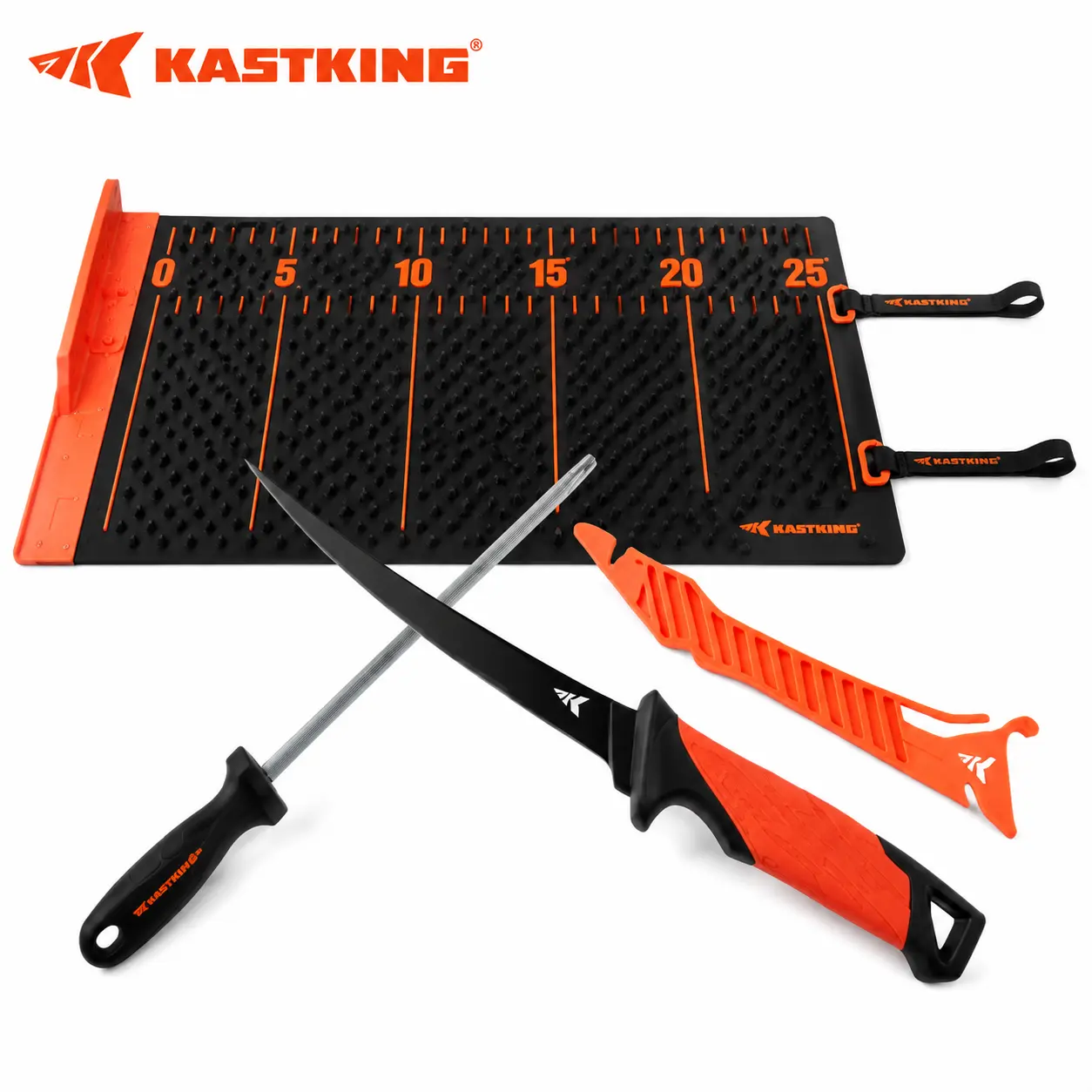 KastKing Outdoor Prep Mat | Portable Cutting Board for Camping, Fishing & BBQ | Anti-Slip Surface, 25" Measuring Ruler, Easy Clean, Roll-Up Storage