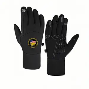 1 pair with US Navy DEVGRU Seal Team Logo Military Design ilitaryinspired Liwinter gloves thermal gloves Touch Screen Grippy Palm Cold Weather for Men Women keep warm winter gifts Premium Quality Comfortable