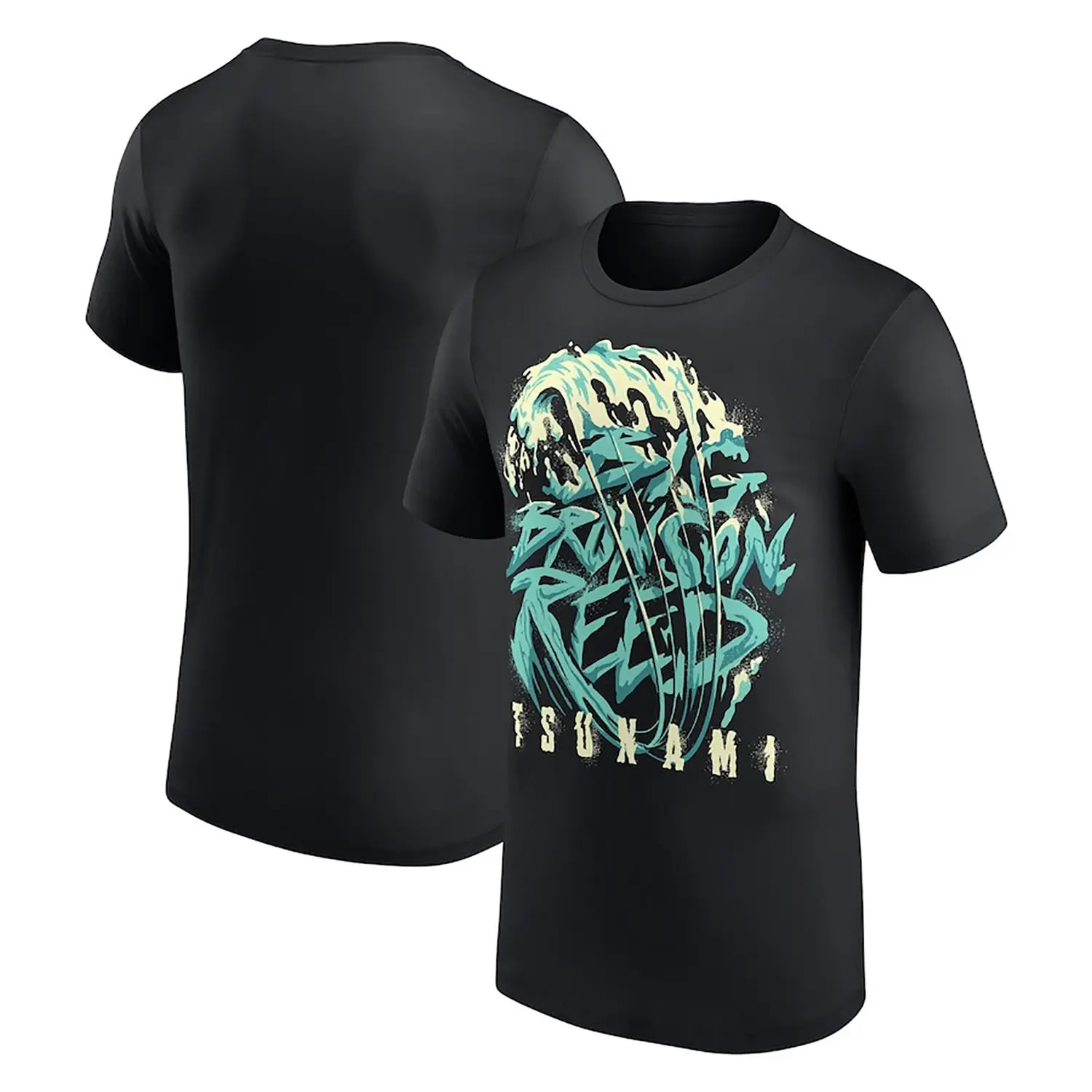 Men's Black Bronson Reed Tsunami Graphic Cotton T-Shirt - Unisex Short-Sleeve Basic Casual Tee, Hoodie, Sweatshirt (Menswear Fitted)