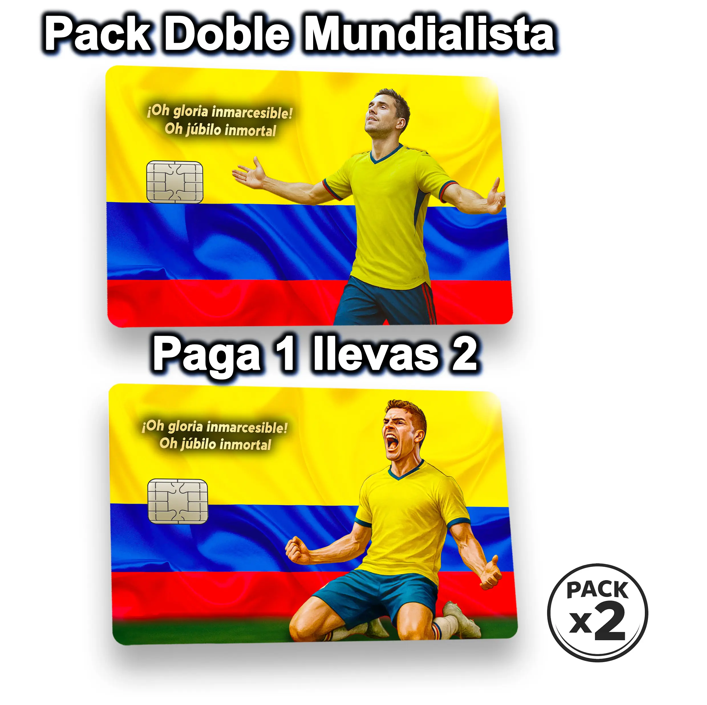 Mundial Card Skin [Pack Doble: Recibes 2 Unidades] - Protector de Tarjeta Personalizado + Envío Gratis