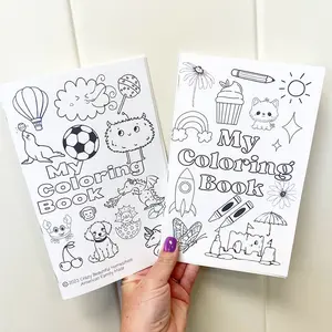 Coloring  book set of 2 books.  40 themed pages coloring books for adults. Coloring books for kids