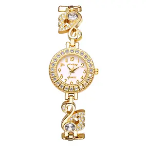 OIDEA Women's Iced-Out Round Analog Quartz Diamond Wrist Watch - Adjustable Bangle Bracelet, Lightweight, Elegant Rhinestones, Fashionable Party Watch