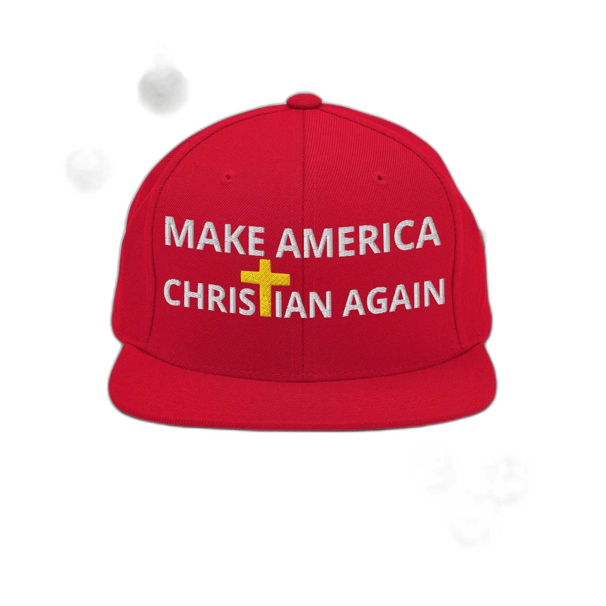 MACA Hat - Make America Christian Again Premium Streetwear Hat Flat Bill Hat Flat Bill Snapback Embroidered Snapback