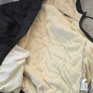 2026 New Hooded Cotton Jacket Men's Winter Fleece Lined Warm Coat Ultrasonic Cotton Toothbrush Design