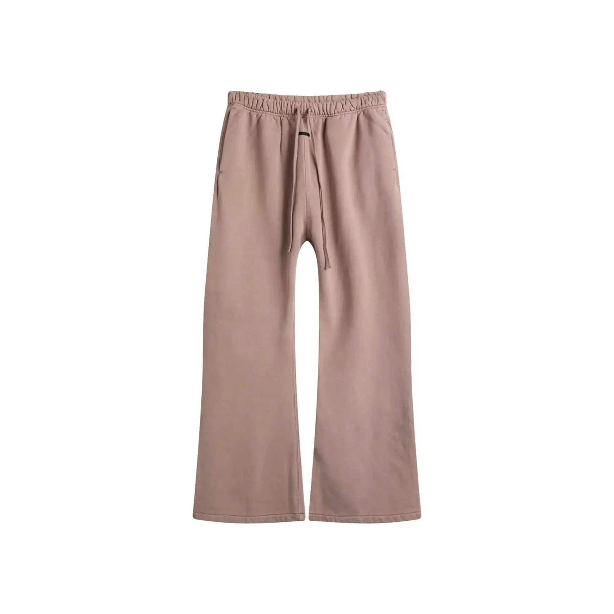 Women's Signature Flared Sweatpants in Plush Fleece, Casual Retro-Style Washed Bottoms in Faded Mauve, 130Sp265082fw, Flared Pants
