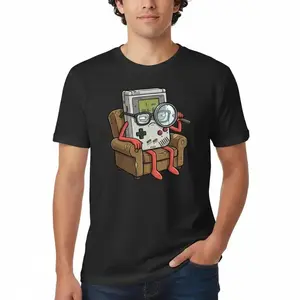 [100% cotton] Retro Game Boy Detective Tee |   Funny Handheld Console Graphic T-Shirt |   Cool Gaming Nostalgia Top |   Oversized Streetwear Apparel |   Soft Cotton Gamer Gift |   Vintage Aesthetic Street Style |   Classic 90s Gaming Culture Print