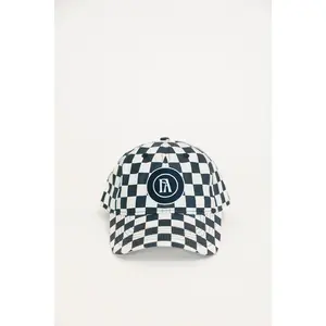 Cass Hat - Indigo/White Checkered