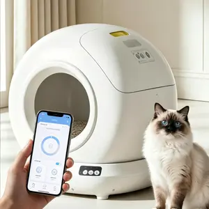 Fully Automatic Self-Cleaning Cat Litter Box, Smart 90L Large Capacity, Low Noise, 2.4G WiFi & APP Remote Control, Auto Odor Control, Smart Safety Sensor, Easy Maintenance for Indoor Cats autoscooper 12 lite tiktokshopspringglowup setup,summervibes