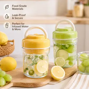 1-Count 3-in-1 Ice Tray Water Cup - Kitchen Drinkware Water Bottle with 1-Touch Ice Separation, Sealed Leakproof Structure