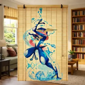 Printed Monster Bamboo Blinds, Anime Curtains, Wall Hangings, Room Decor