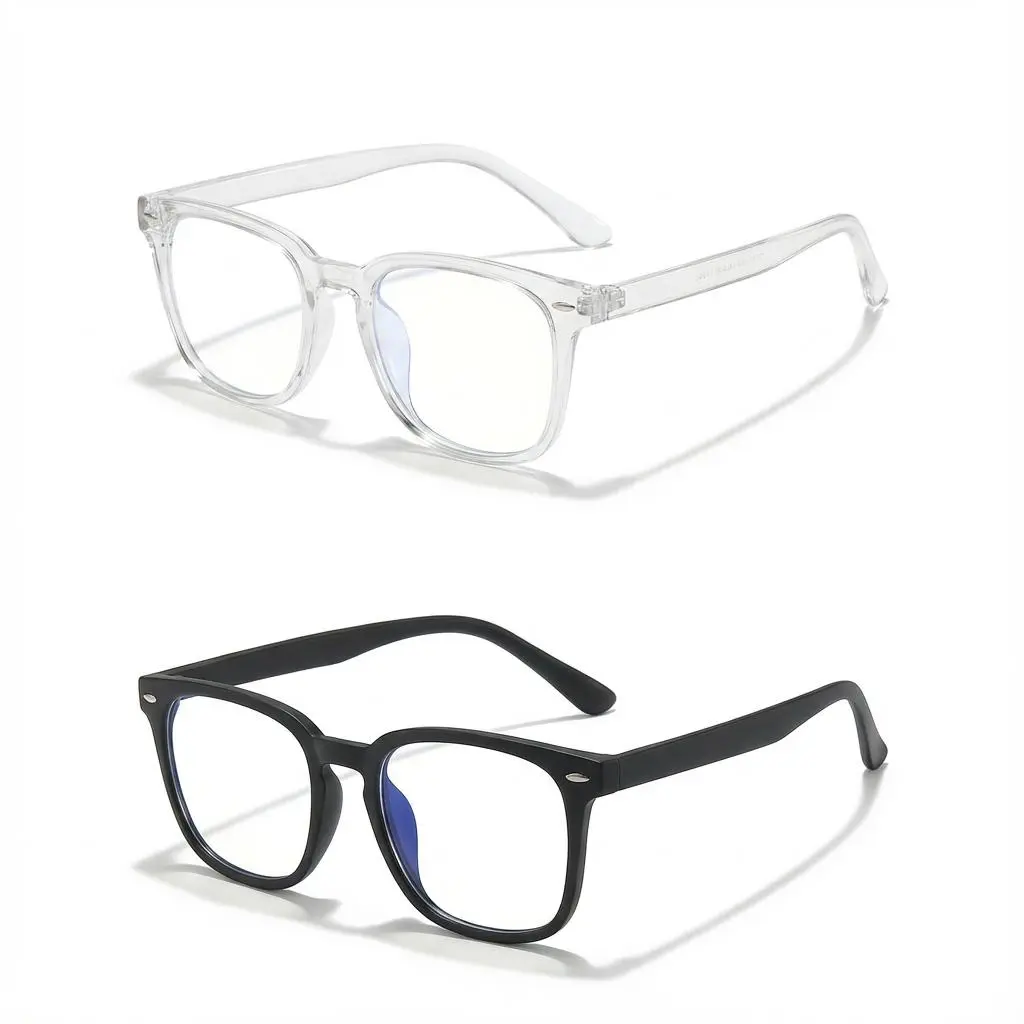 1/2 Pack Blue Light Eyeglasses for Men & Women Fashion Bluelight Glasses Reading Computer TV Gaming Glasses Party Glasses for Daily & Work Use