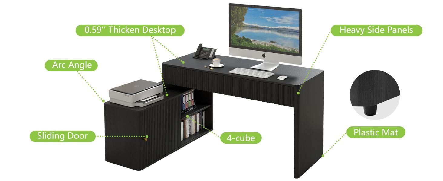 Giratree Modern Computer PC Desk Table with Storage, Corner L Shaped Desk with Drawers, Home Office Desk for Bedroom and Small Space, for Writing, Executive, Study, Work, Vanity Giratree Modern Computer PC Desk Table with Storage, Corner L Shaped Desk with Drawers, Home Office Desk for Bedroom and Small Space, for Writing, Executive, Study, Work, Vanity