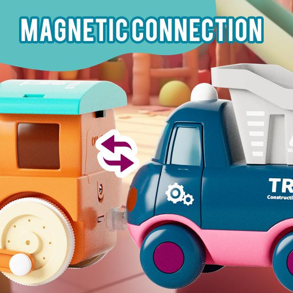 MORECOLL Train Set for Toddlers w/Steam, Music & Lights - First Choo Choo Train for Toddlers, Electric Train Set for Kids, Magnetic Train Toys, Christmas Birthday Gifts for Boys Girls