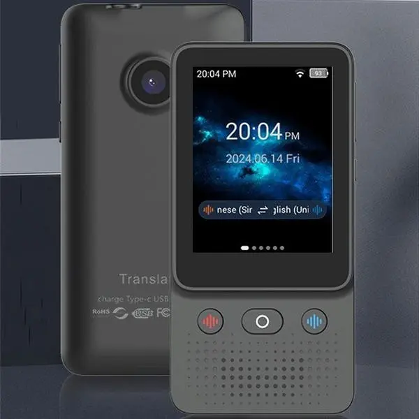 Real Time Voice Translator Device with Camera T13 Black Perfect Travel SmartTech LanguageTranslator FYP ViralFinds TikTokTech Audio
