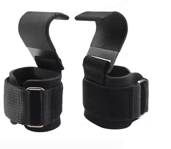 Heavy Duty Weight Lifting Wrist Hooks - Padded Wrist Support Straps for Deadlifts Pull Ups Rows Strength Training