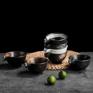 Ceramic Seasoning Plate Sauce Bowl With Mouth Sauce Dish