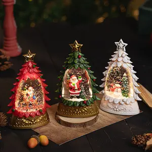 Christmas scene decoration small gift crafts Snow crystal ball Children's toddler toys birthday gift ornaments