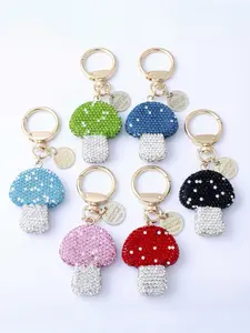 Mushroom Keychain Simple Holiday Gift, Elegant Car Key Holder, Casual Luxury Accessory, Unisex Backpack Charm, Bag Pendant, Car Decor