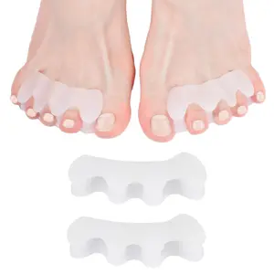 Gel Toe Separators, Spreaders & Straighteners | Hammer Toe Separator to Relieve Foot Pain & Correct Toes | Toe Spacers for Feet with Overlapping Toes | Bunion Corrector for Women & Men