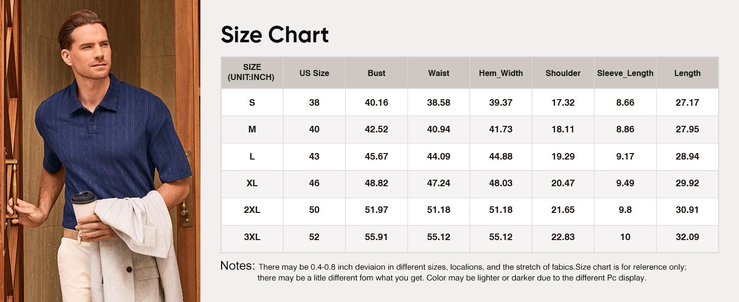 Dokotoo Men Casual Polo Shirt Short Sleeve Textured Beach Button Knit Stretchy Classic Shirts