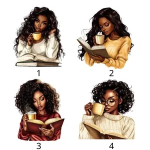 Black Girl,Girl Book Phone Grip – Cute Reading Book Design, Trendy Melanin Phone Holder For Book Lovers