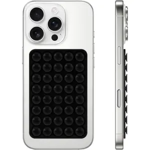Suction Phone Case Mount, Non Slip Suction Cup Phone Holder for Selfies and Videos, Black