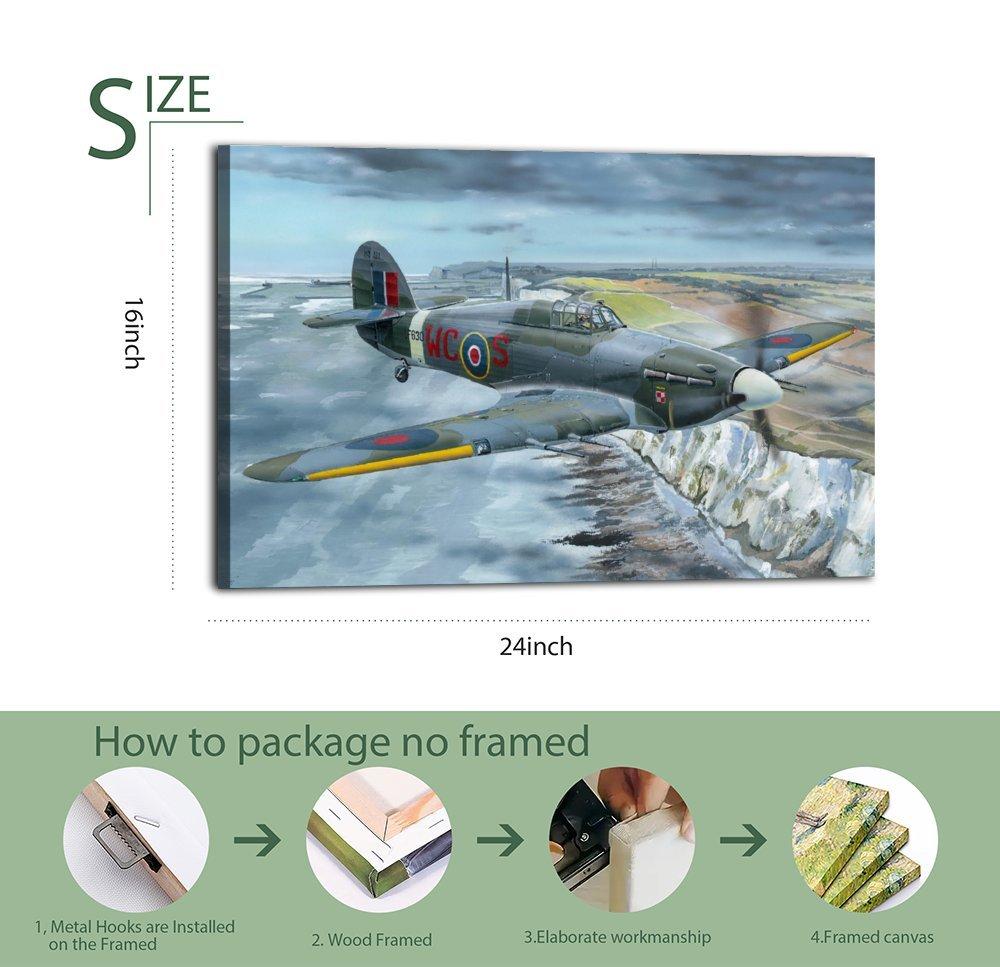 Military Fighter Poster Hawker Hurricane Poster Decorative Painting Canvas Wall Art Picture Print Modern Family Bedroom Decor