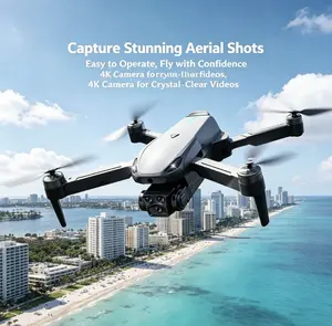 2026 Foldable Aerial Drone M8 Pro with 4K UHD EIS Anti-Shake Camera, GPS Precise Positioning System, 5G WiFi FPV Real-time Transmission,   Intelligent Obstacle Avoidance, Auto Return, 360° Stunt Roll, 2 Batteries for Adults Beginners Aerial Photography