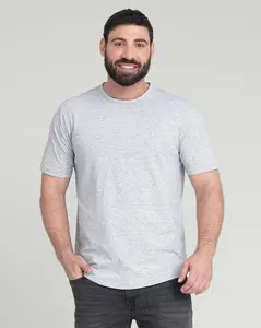 Organic Crew Neck T-Shirt / Heather Grey