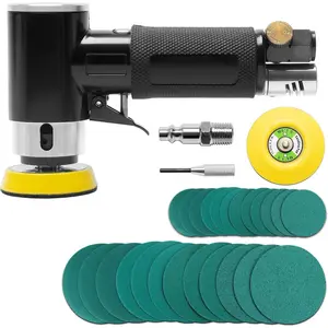 2'' 3'' Mini Orbital Air Sander by , Small Pneumatic Random Orbital Sander Kit with Hook And Loop Sanding Pads 24 count Sandpapers